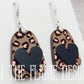 Handmade Leopard Wooden Layered Earrings