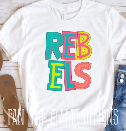 Rebels colorful tee/sweatshirt