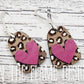 Handmade Leopard Wooden Layered Earrings