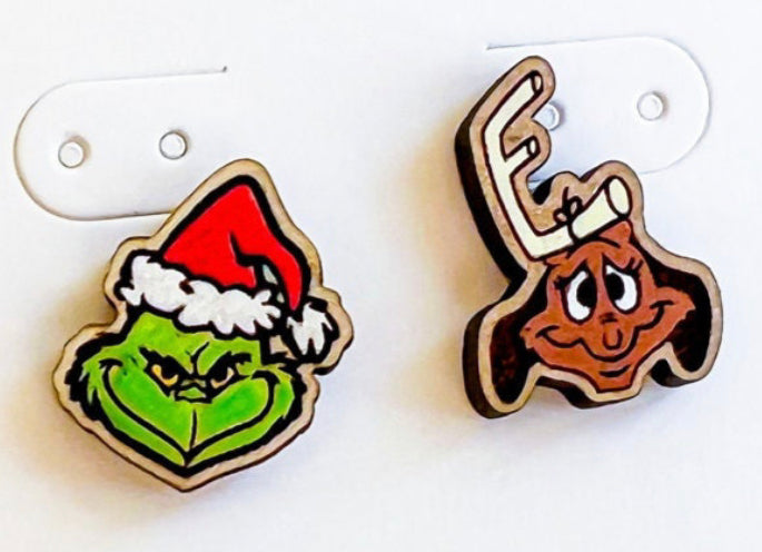 Grinch & Max Stud Earrings