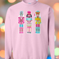 Pastel Nutcracker Chenille White Glitter Tee/Sweatshirt