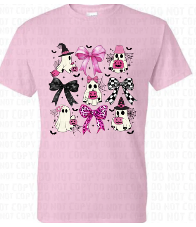 Pink Ghosts & Bows tee/sweatshirt