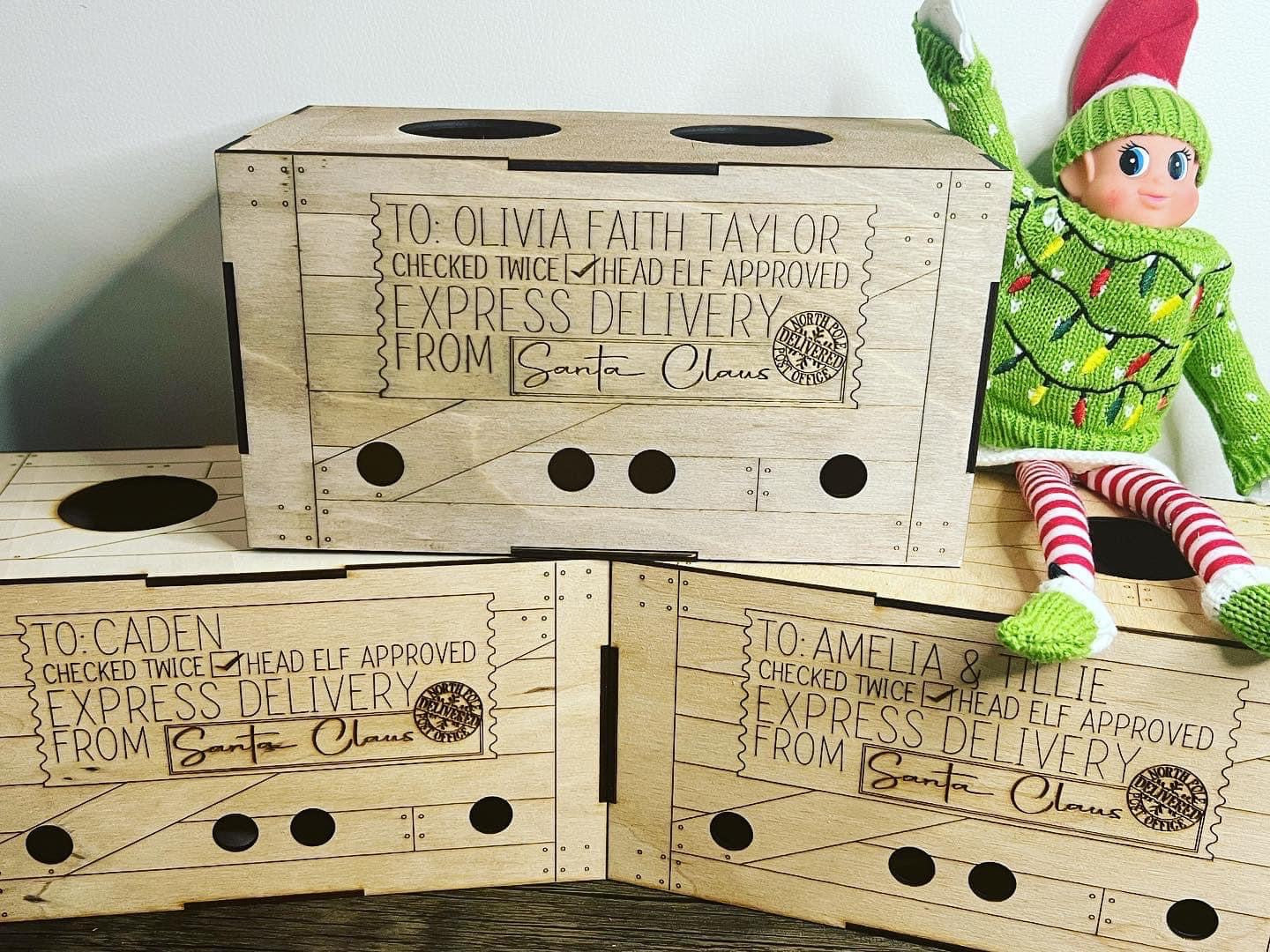 Personalized Elf Arrival Crate