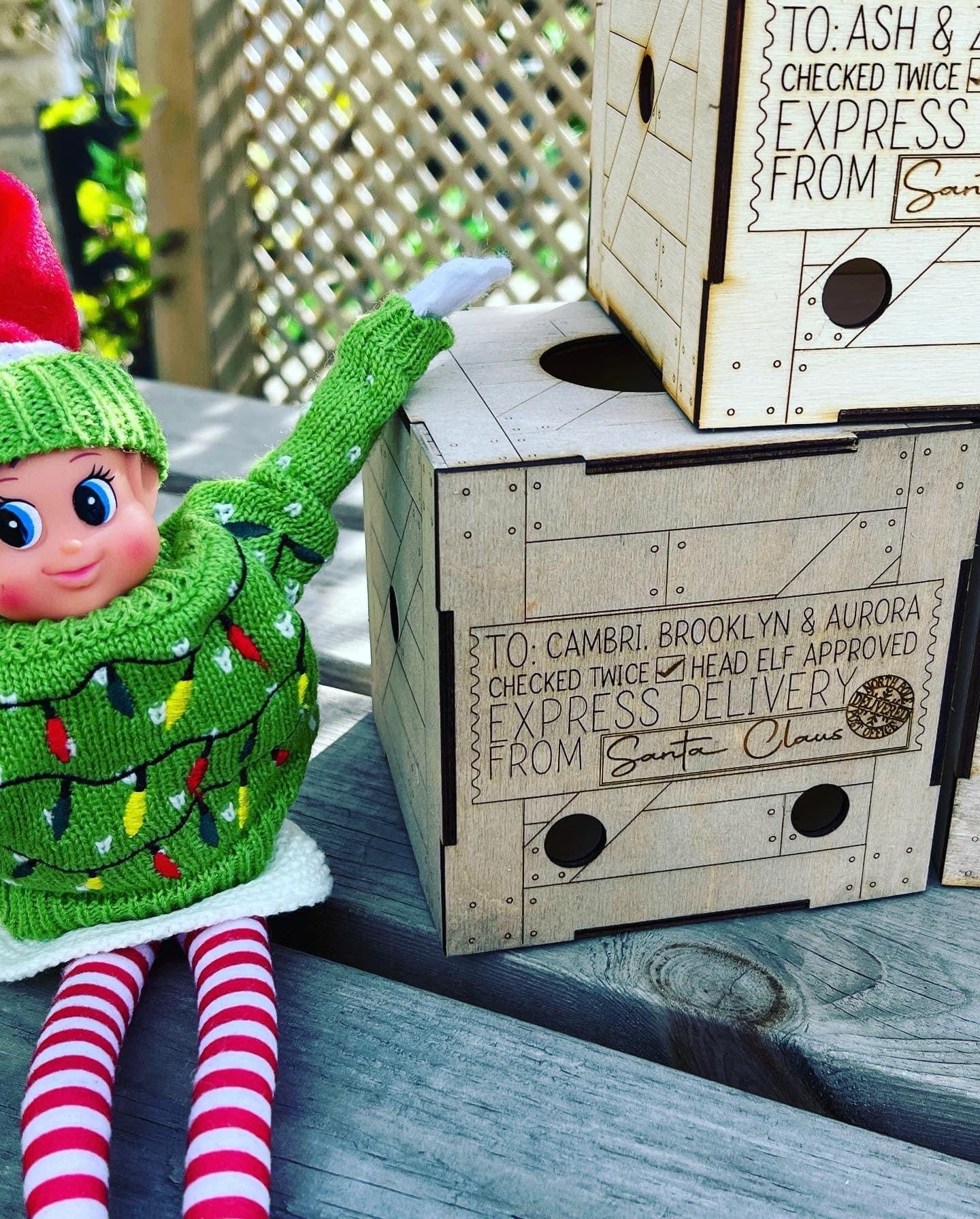 Personalized Elf Arrival Crate