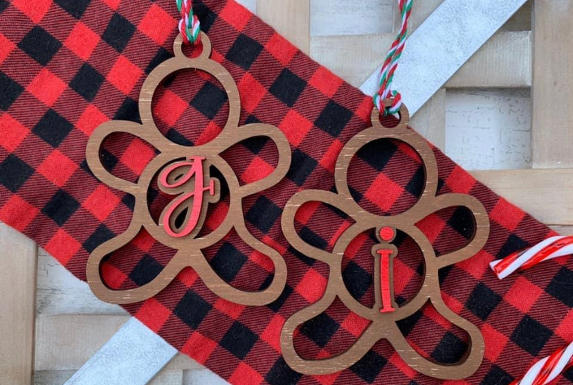 Gingerbread Initial Ornaments