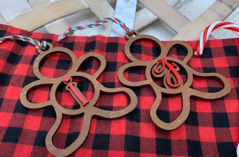 Gingerbread Initial Ornaments