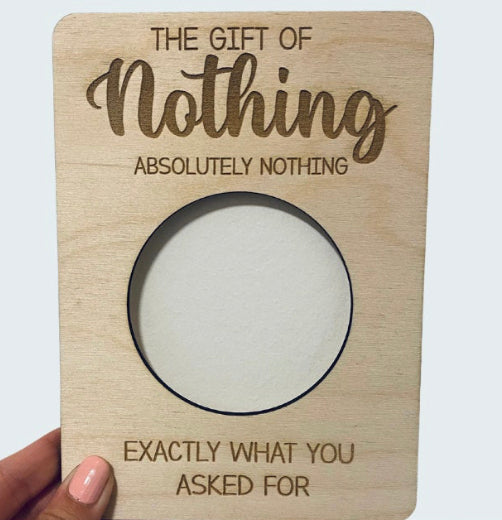 Gag Gift - the gift of nothing