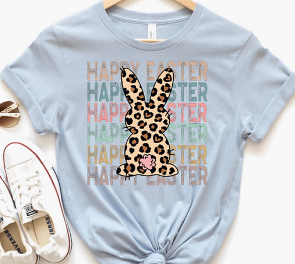 Happy Easter with leopard bunny Tee