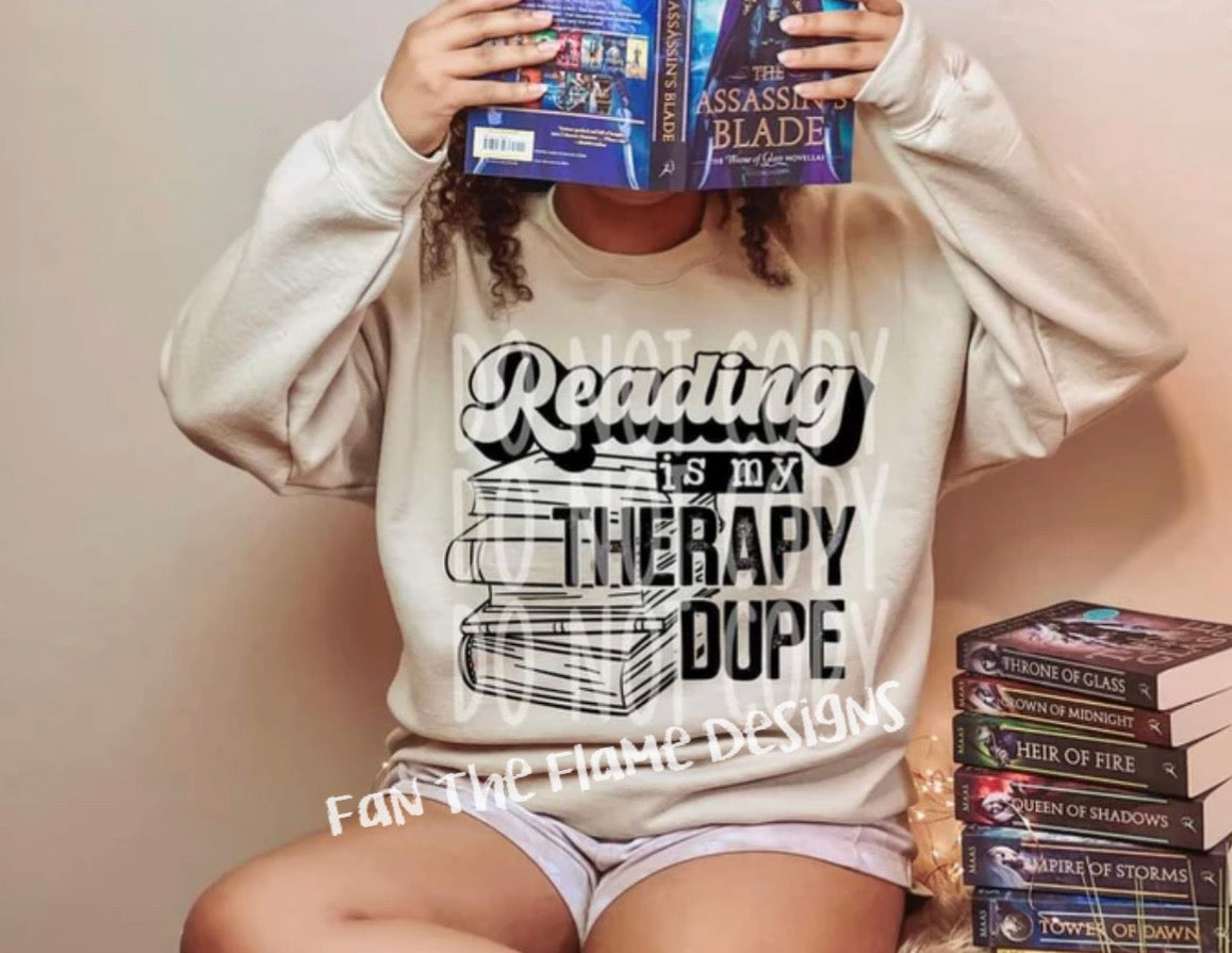 Reading is my therapy dupe Tee