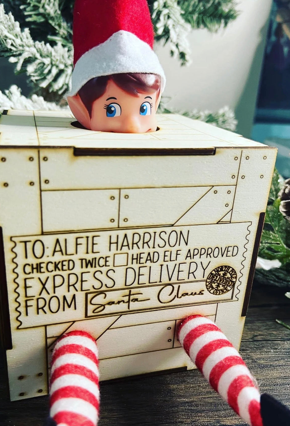 Personalized Elf Arrival Crate