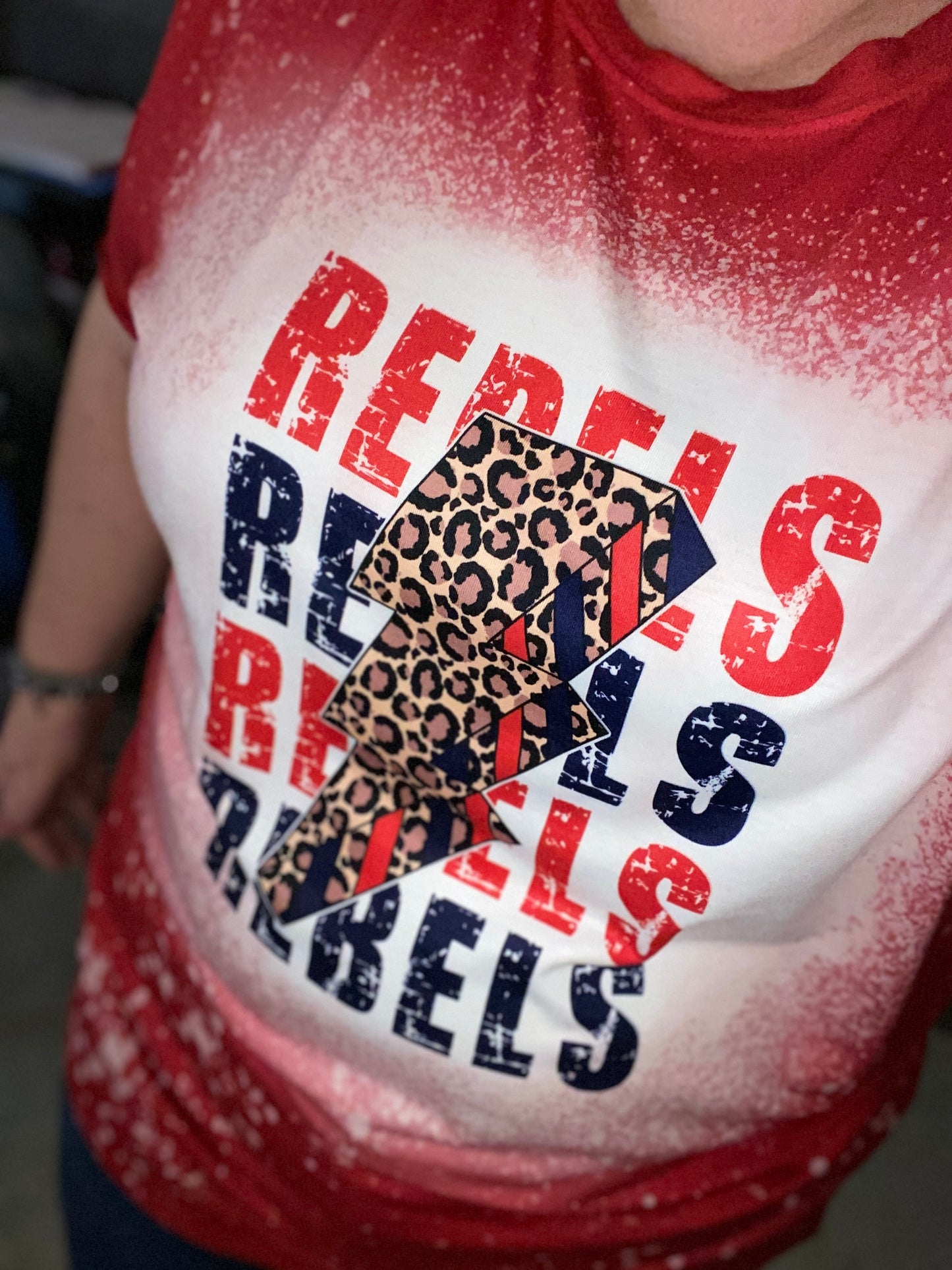 Rebels Lightening Bolt Faux Bleached/Regular Tees