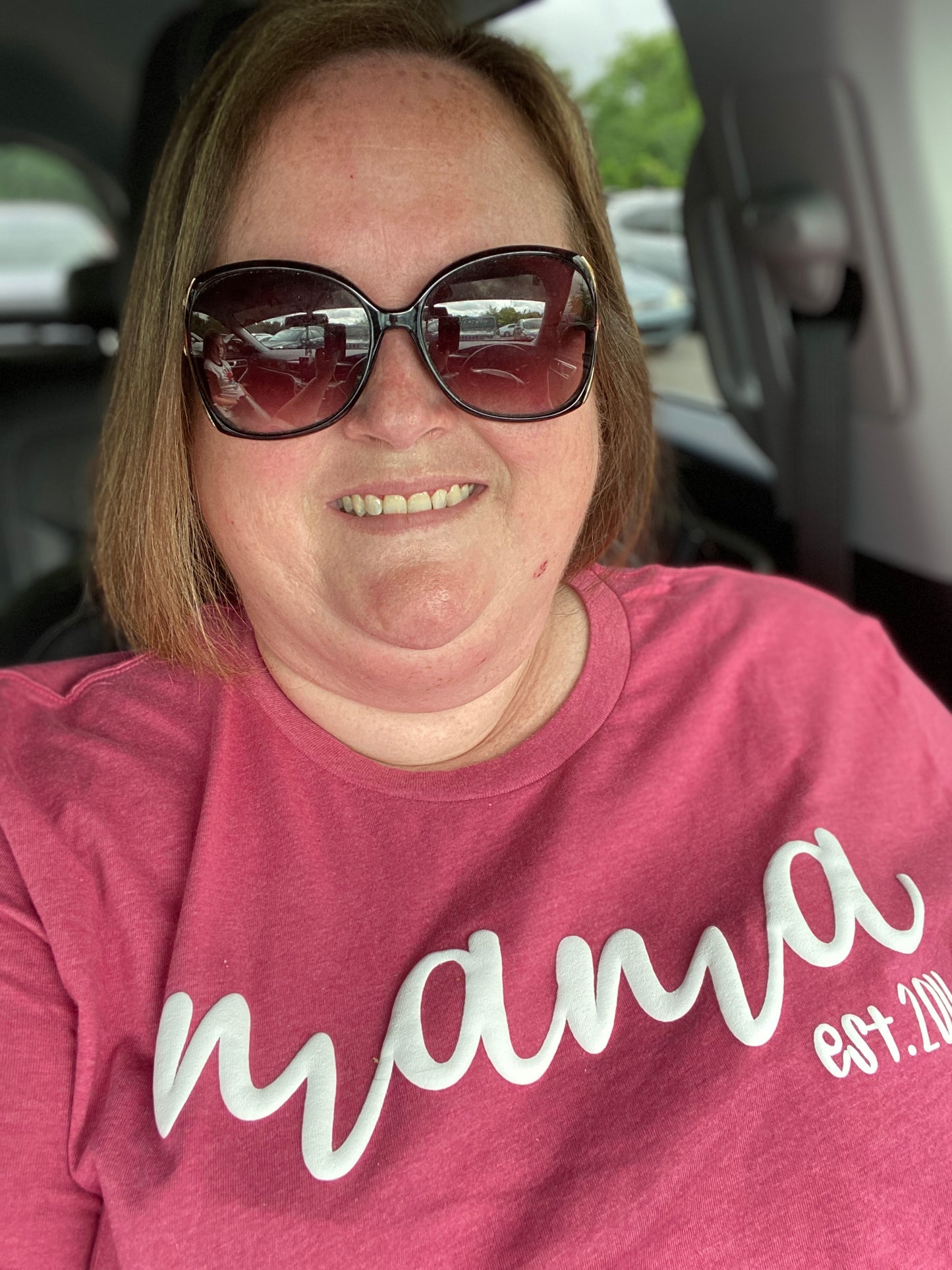 Personalized Mama Puffy Vinyl Tee